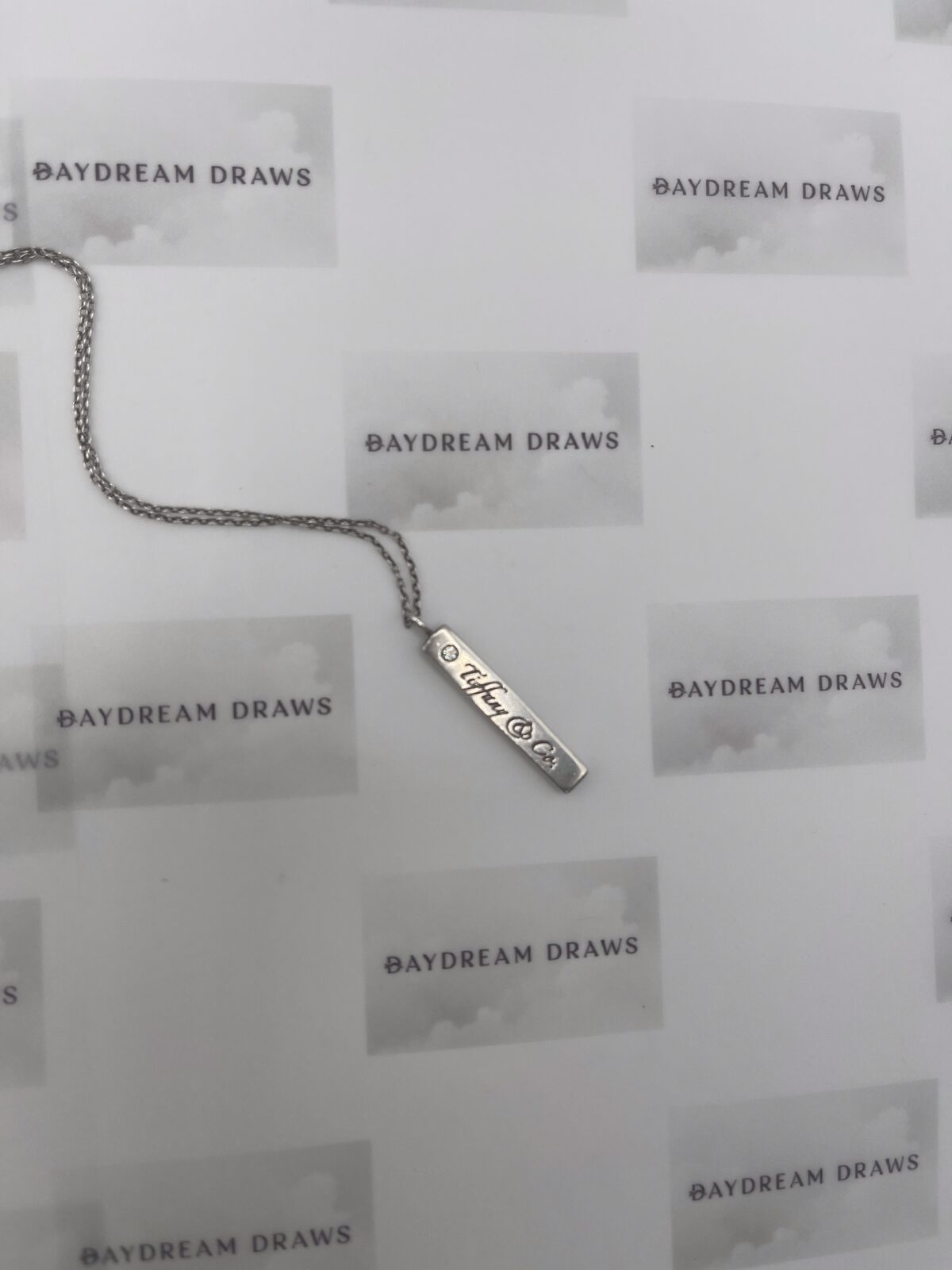 Tiffany and Co Bar with Diamond Pendant Necklace Sterling Silver (RRP £950) *PLUS INSTANT WINS* - Image 5