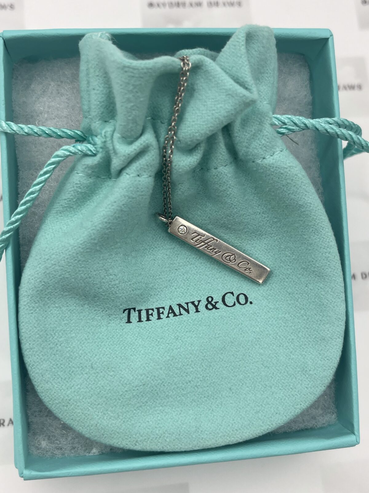 Tiffany and Co Bar with Diamond Pendant Necklace Sterling Silver (RRP £950) *PLUS INSTANT WINS* - Image 6