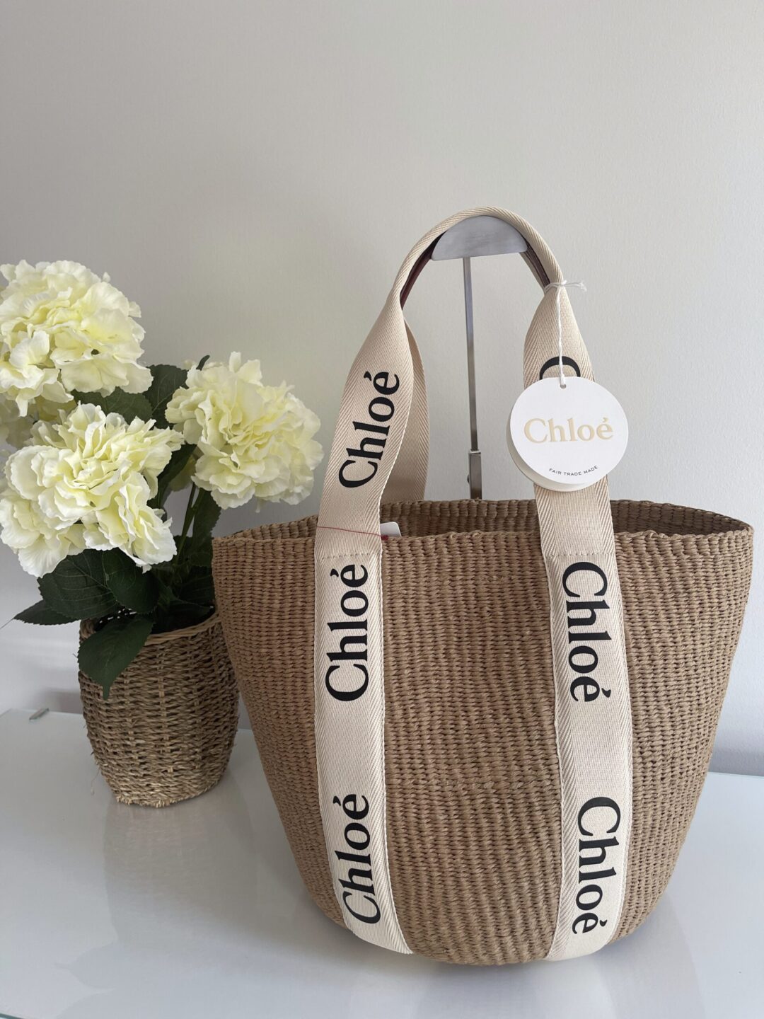 Chloé LARGE WOODY BASKET BAG IN WHITE (RRP £590) * PLUS INSTANT WINS * - Image 2